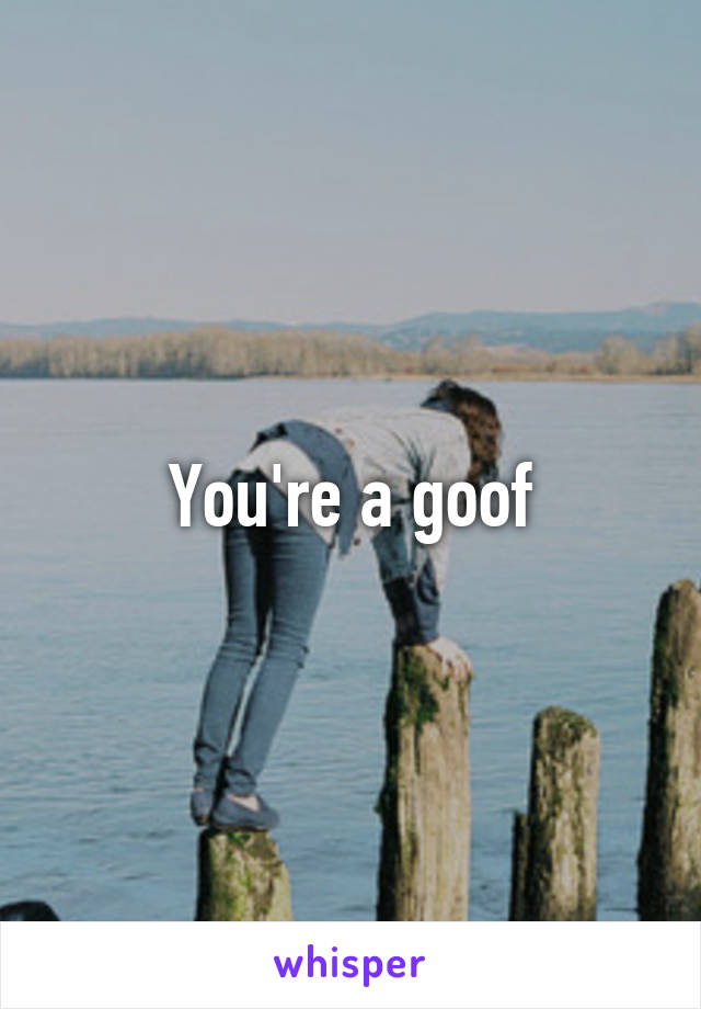 You're a goof