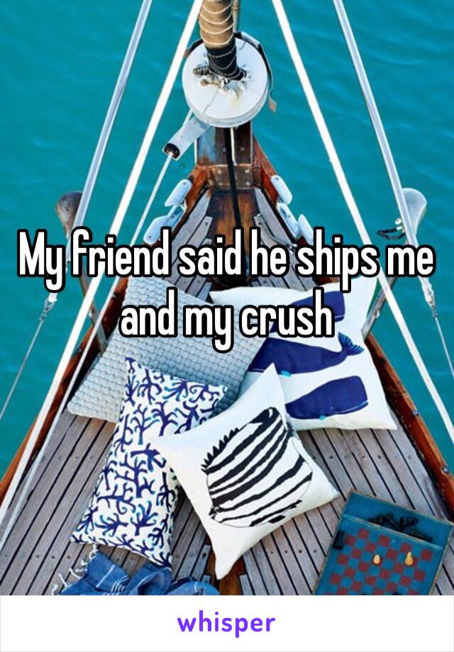 My friend said he ships me and my crush 