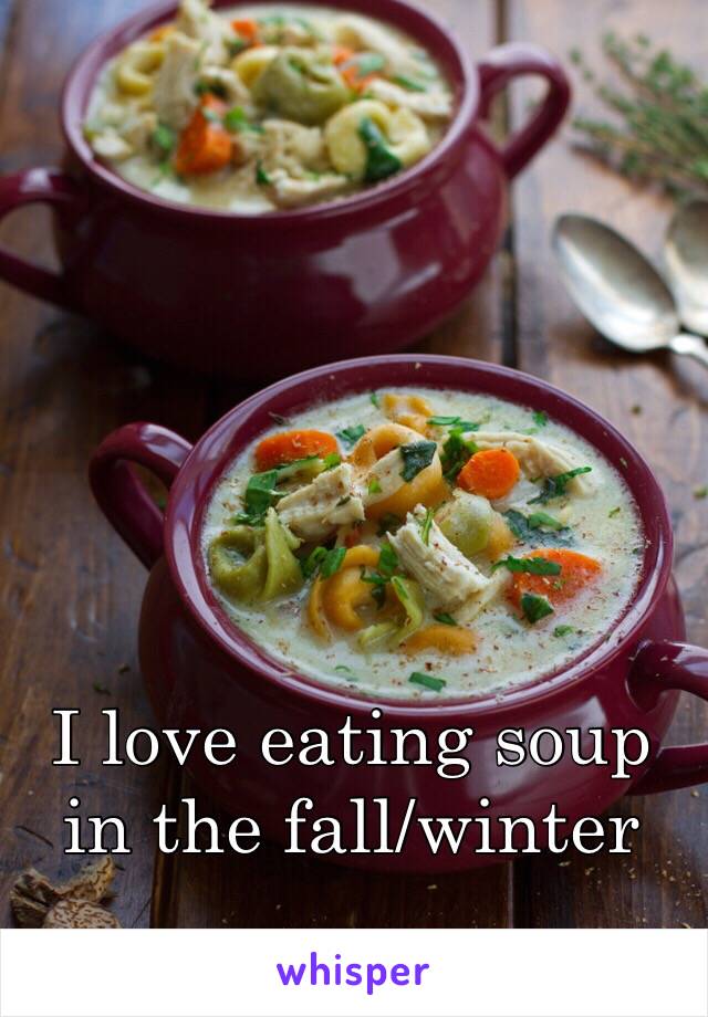 I love eating soup in the fall/winter 