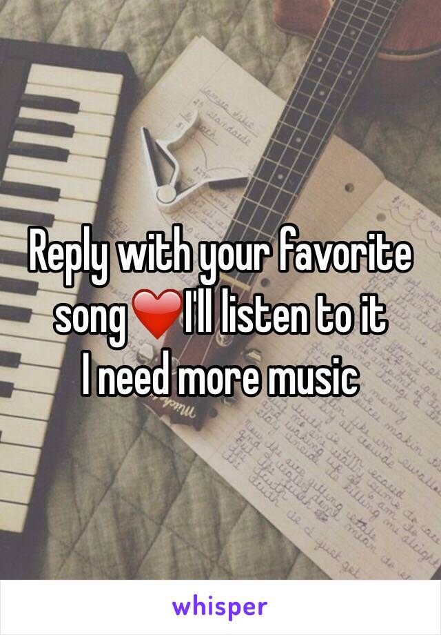 Reply with your favorite song❤️I'll listen to it
I need more music