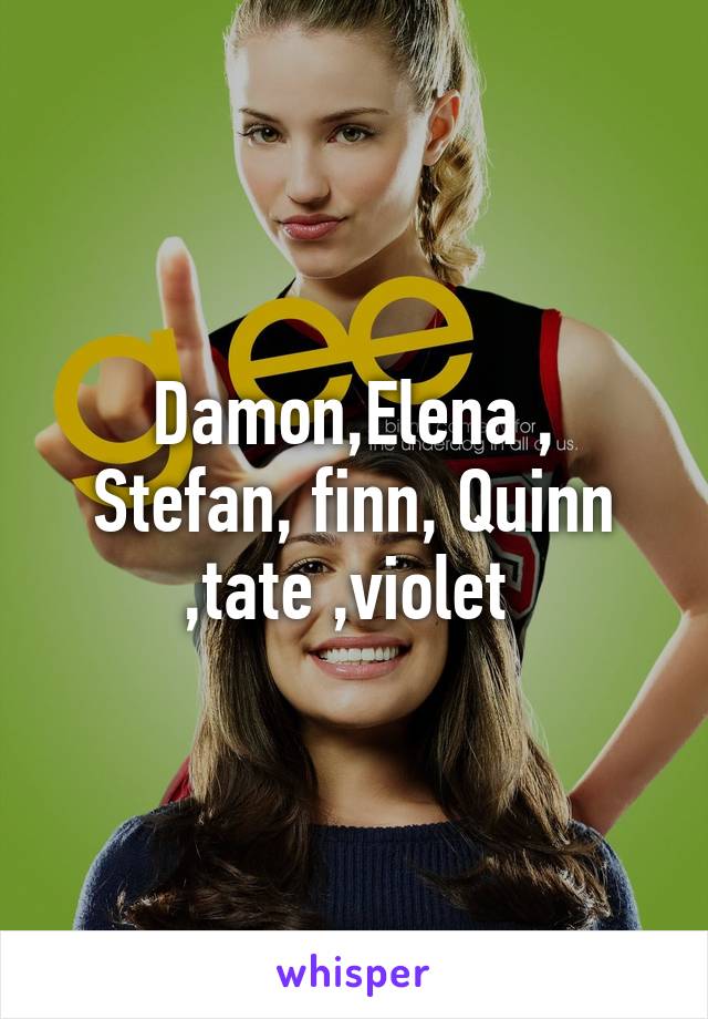 Damon,Elena , Stefan, finn, Quinn ,tate ,violet 