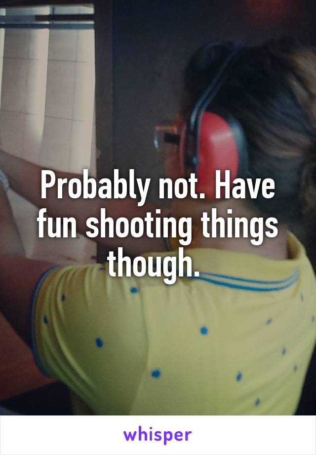 Probably not. Have fun shooting things though. 