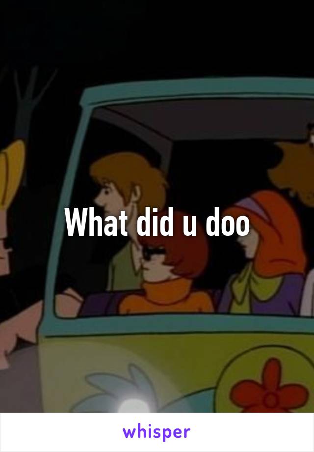 What did u doo