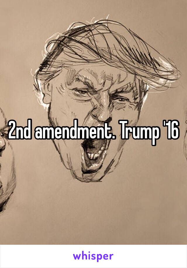 2nd amendment. Trump '16