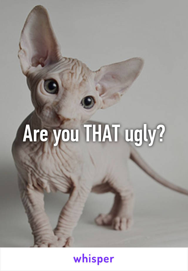 Are you THAT ugly?