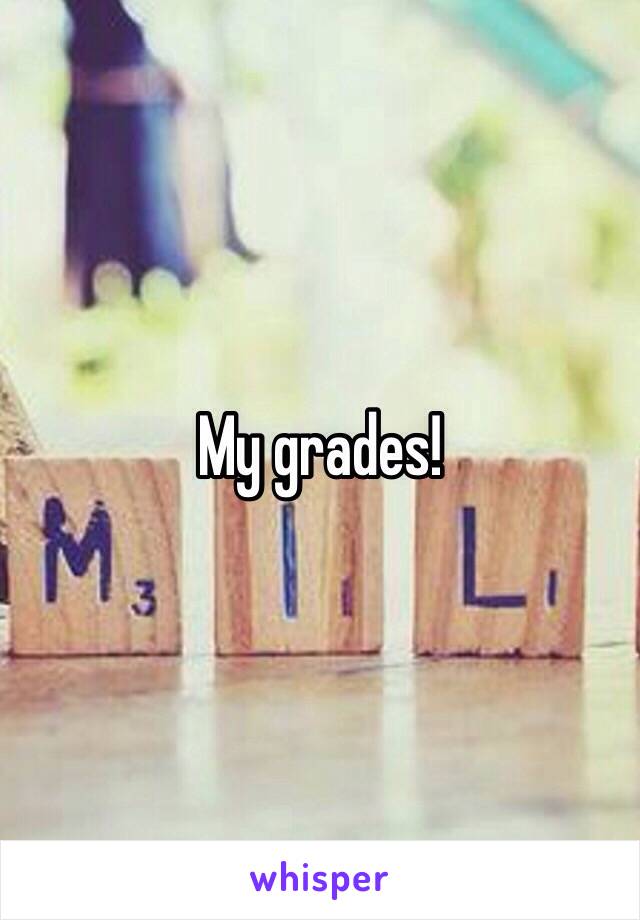 My grades! 