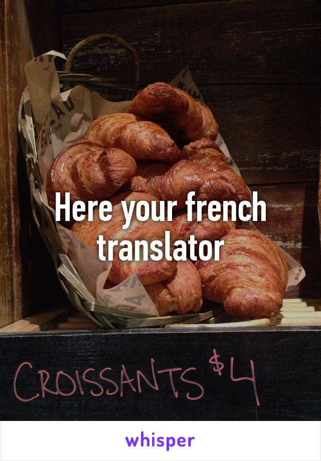 Here your french translator