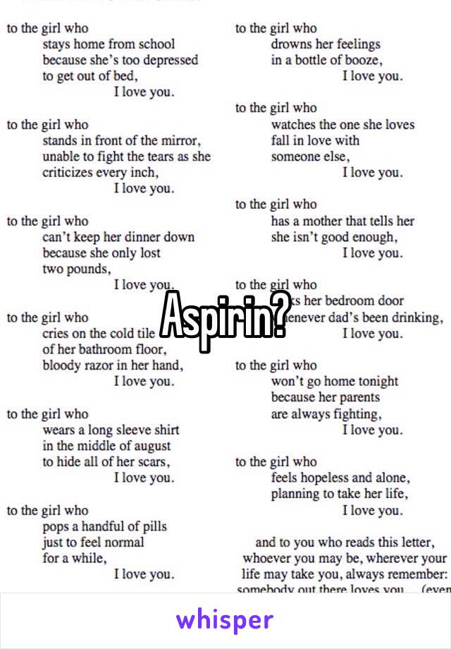 Aspirin?