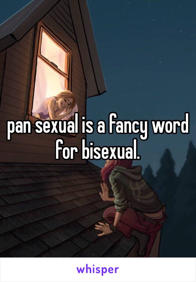 pan sexual is a fancy word for bisexual. 