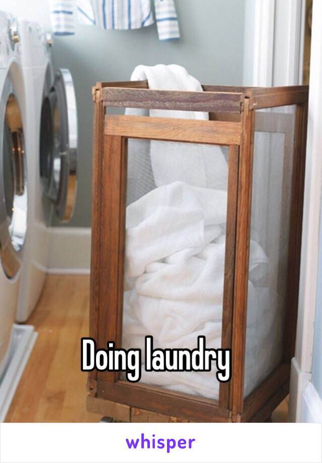 Doing laundry 