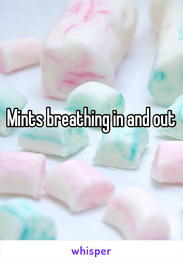 Mints breathing in and out 