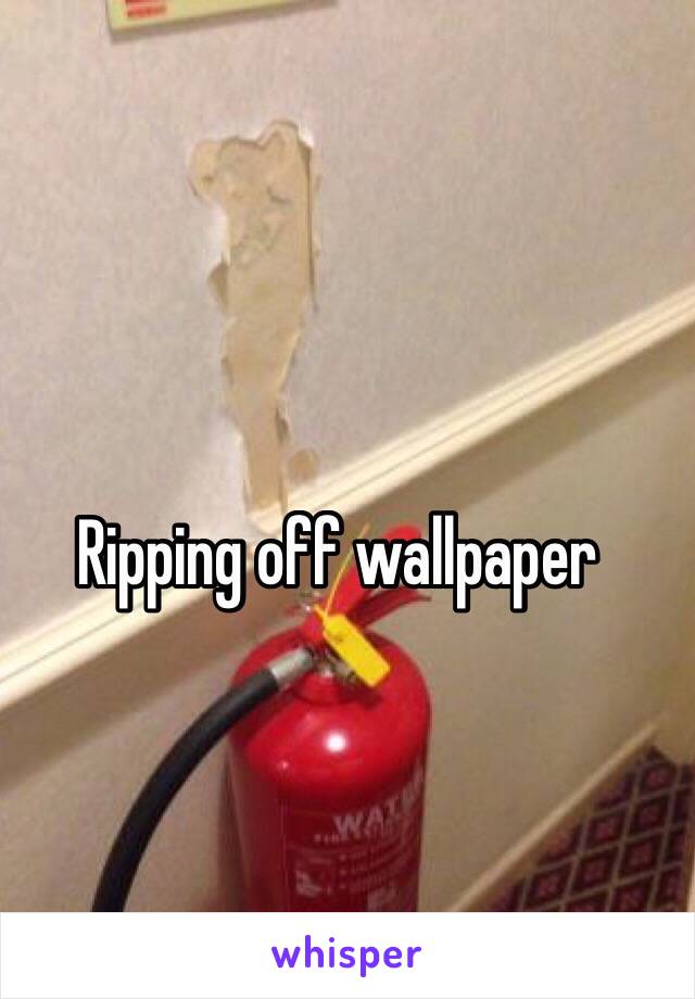 Ripping off wallpaper