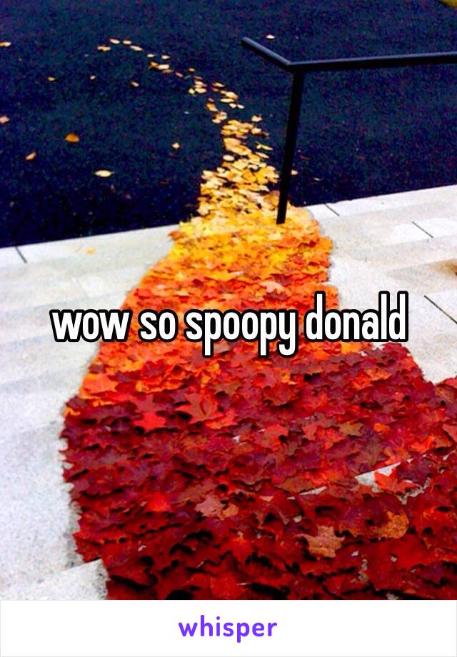 wow so spoopy donald