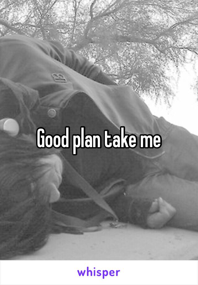 Good plan take me 