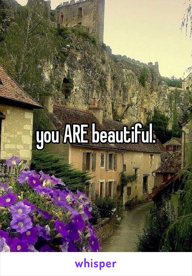 you ARE beautiful.