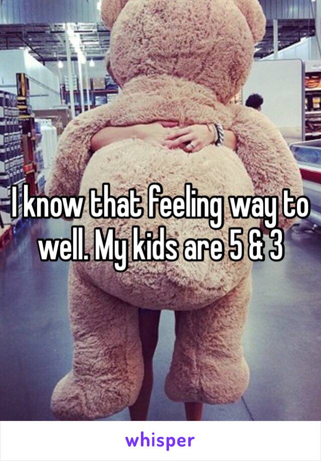 I know that feeling way to well. My kids are 5 & 3
