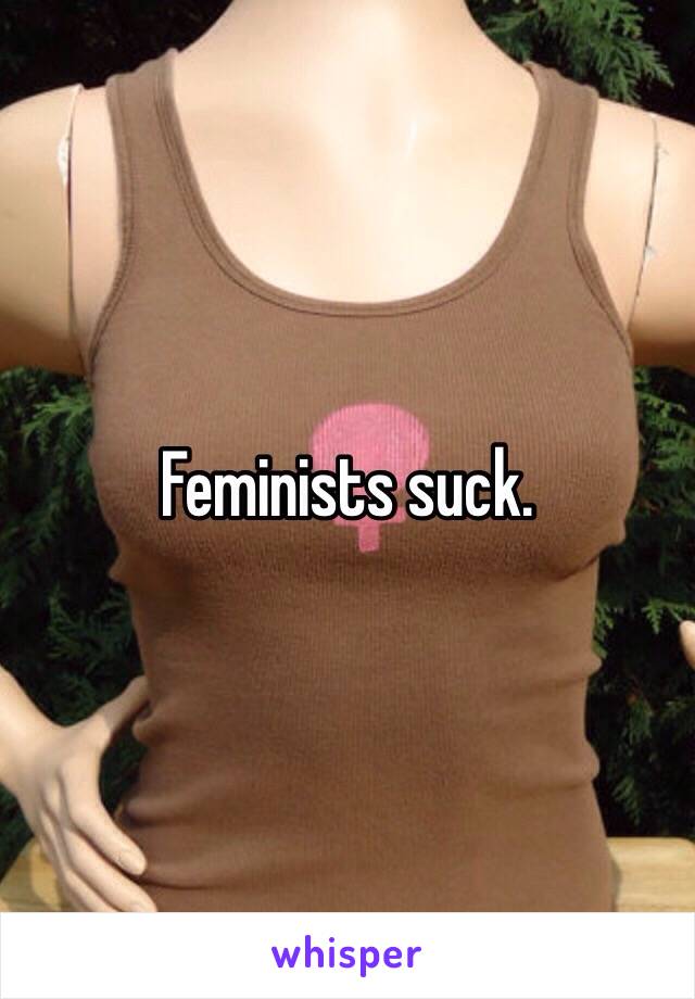 Feminists suck. 