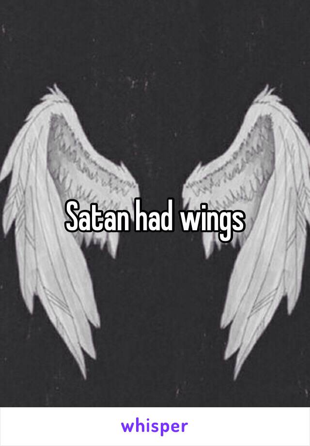 Satan had wings