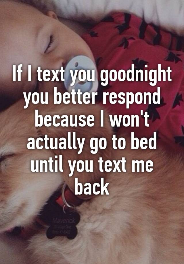 What To Respond To Goodnight