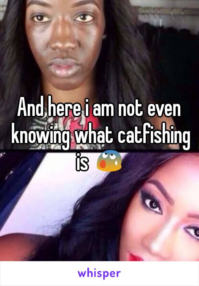 And here i am not even knowing what catfishing is 😰