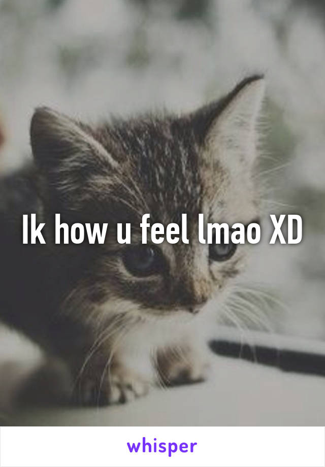 Ik how u feel lmao XD