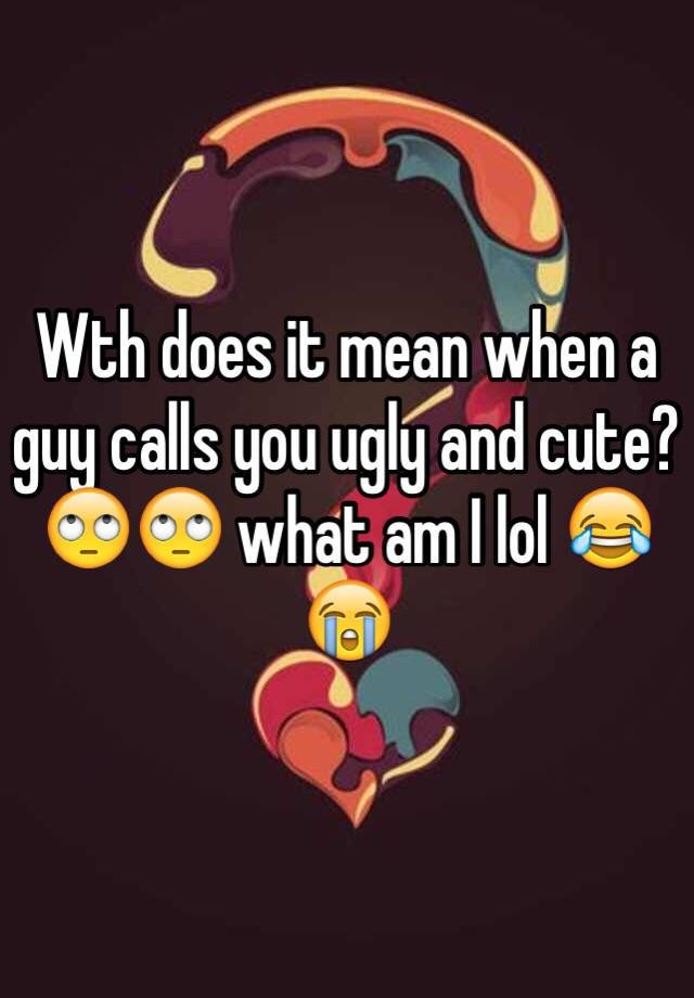 wth-does-it-mean-when-a-guy-calls-you-ugly-and-cute-what-am-i-lol