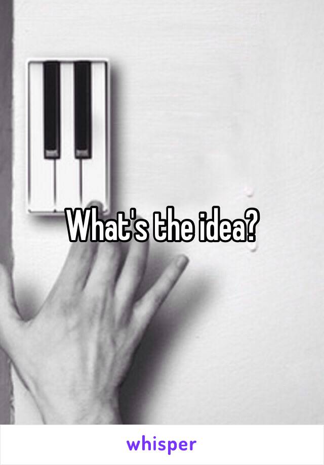 What's the idea?