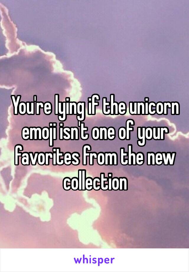 You're lying if the unicorn emoji isn't one of your favorites from the new collection 