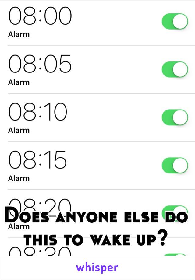 Does anyone else do this to wake up?