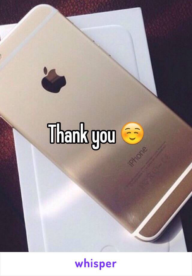 Thank you ☺️