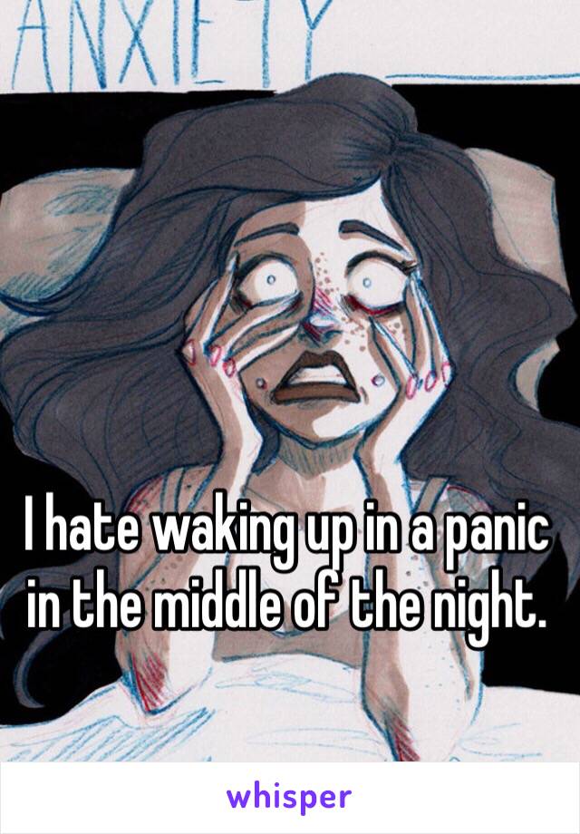 I hate waking up in a panic in the middle of the night. 