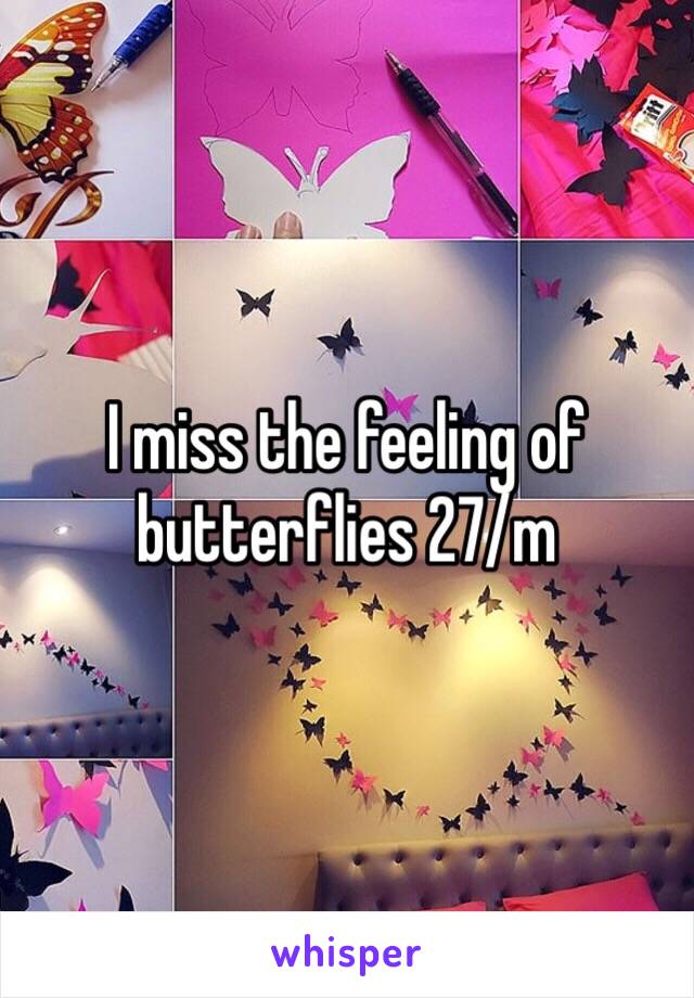 I miss the feeling of butterflies 27/m 