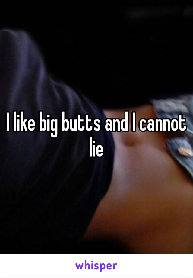 I like big butts and I cannot lie