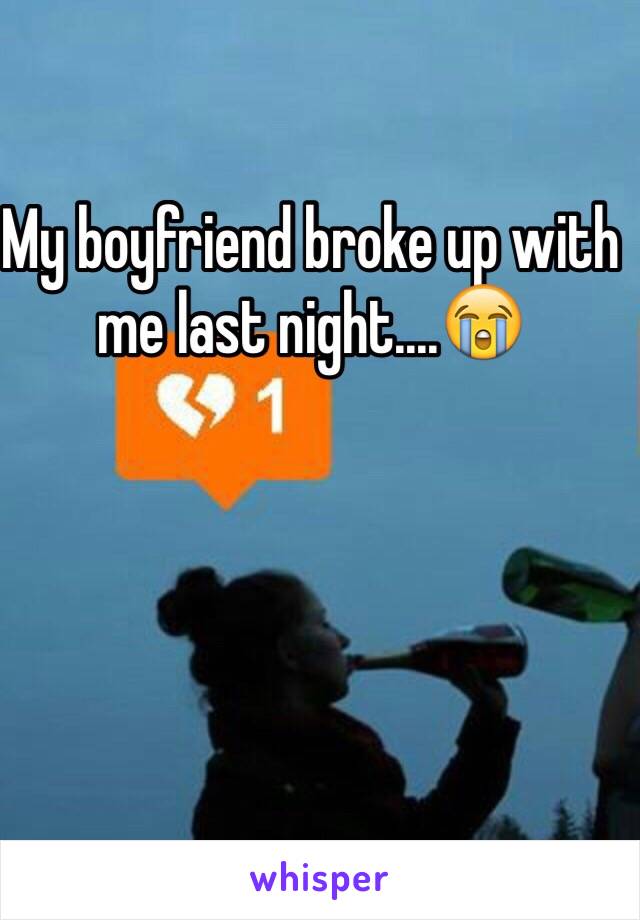 My boyfriend broke up with me last night....😭