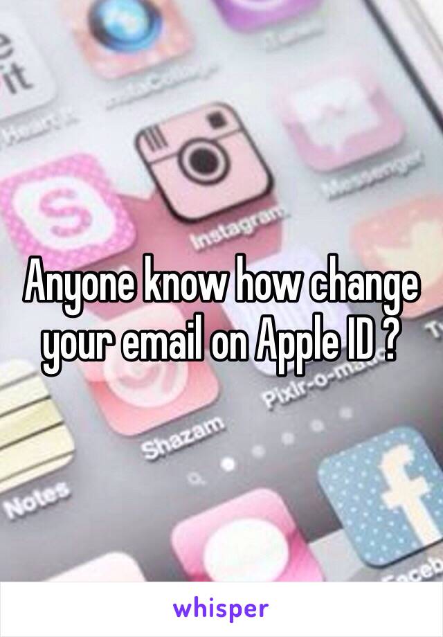 Anyone know how change your email on Apple ID ? 