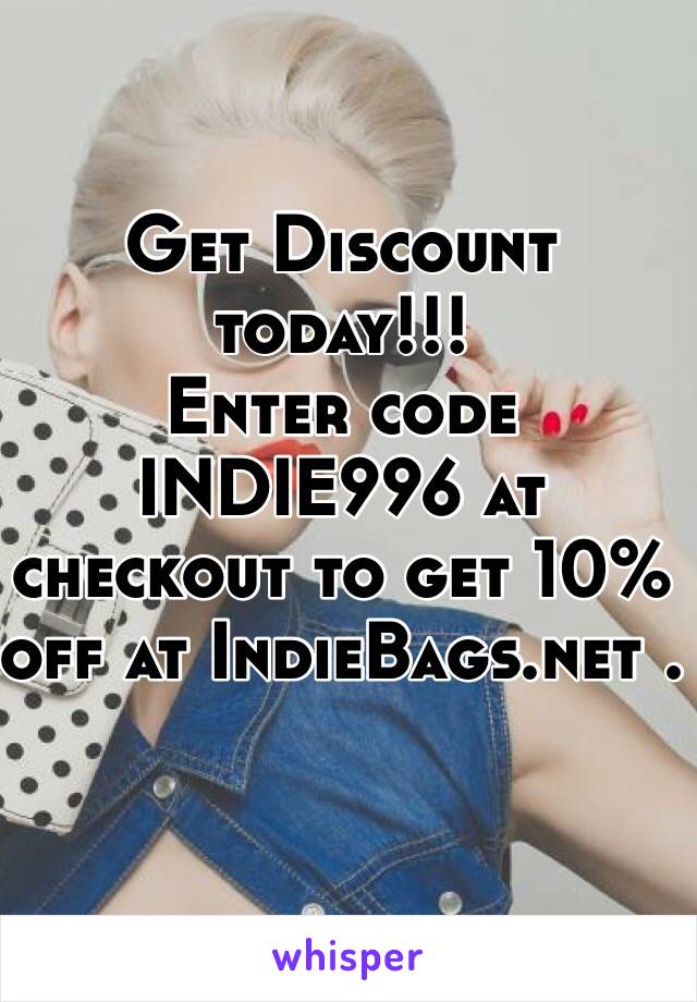 Get Discount today!!!
Enter code INDIE996 at checkout to get 10% off at IndieBags.net .