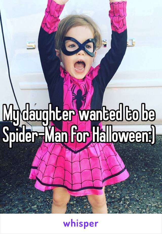 My daughter wanted to be Spider-Man for Halloween:)