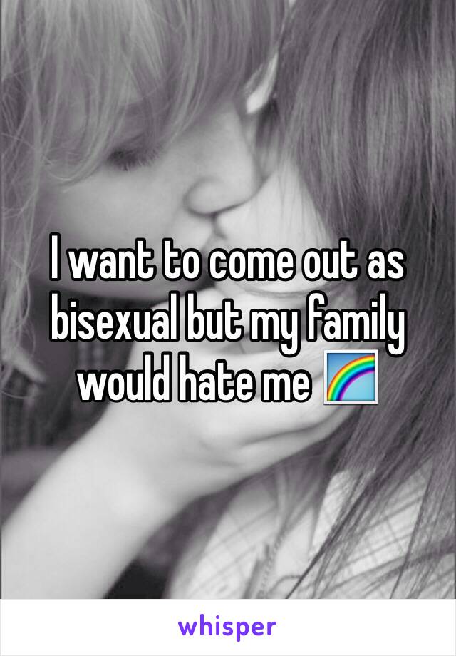 I want to come out as bisexual but my family would hate me 🌈