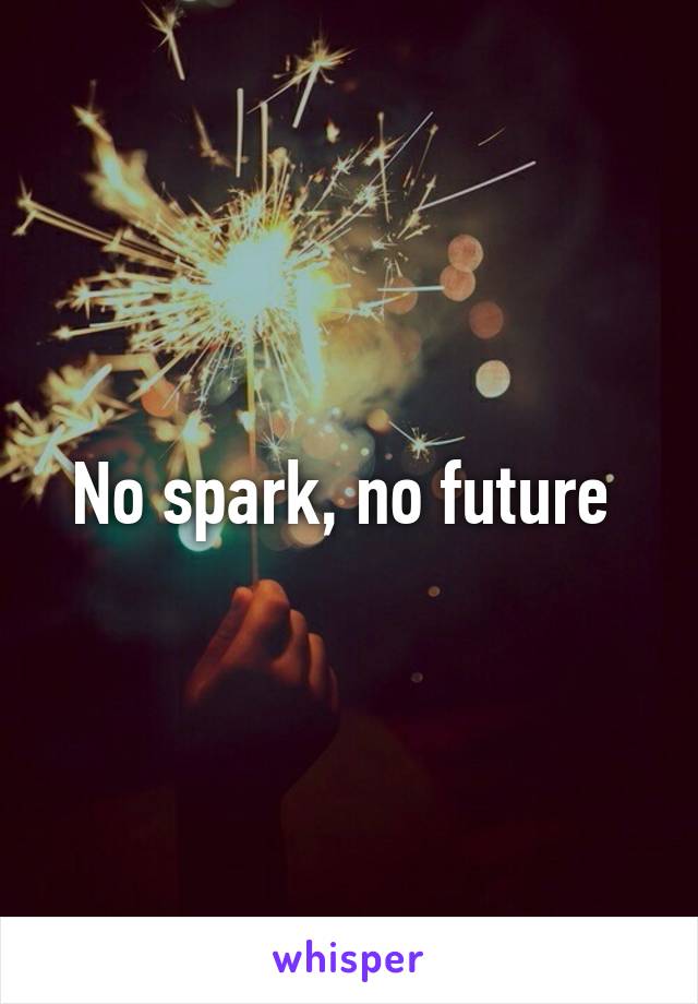 No spark, no future 