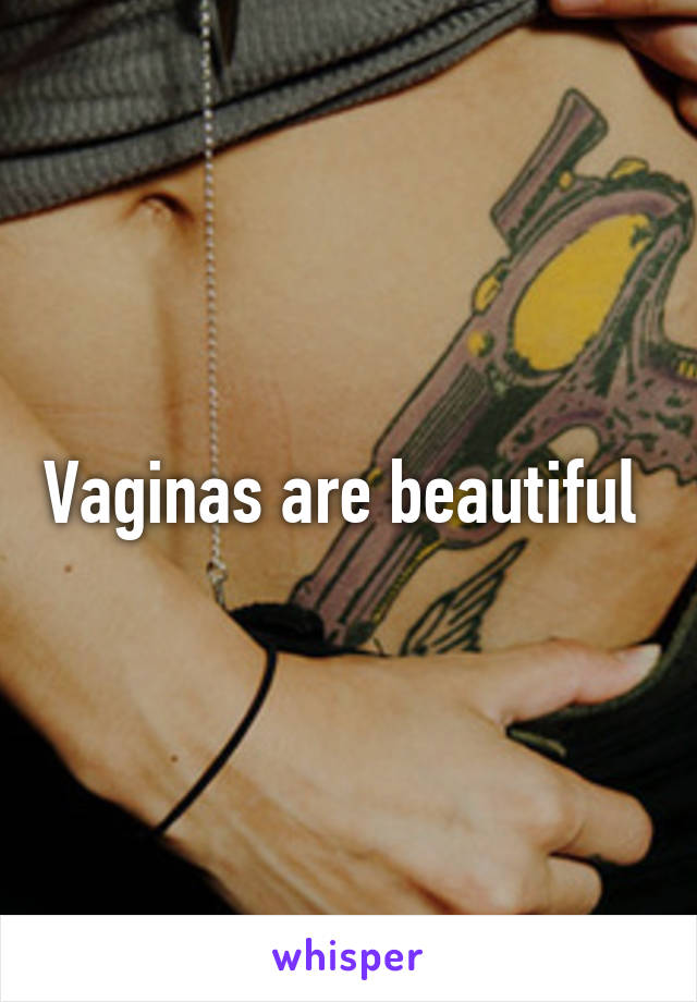 Vaginas are beautiful 