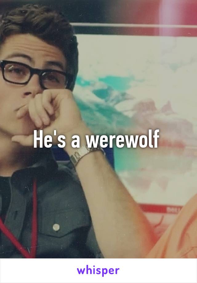He's a werewolf 