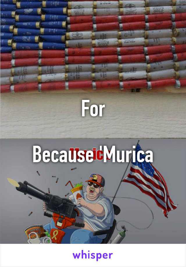 For

Because 'Murica