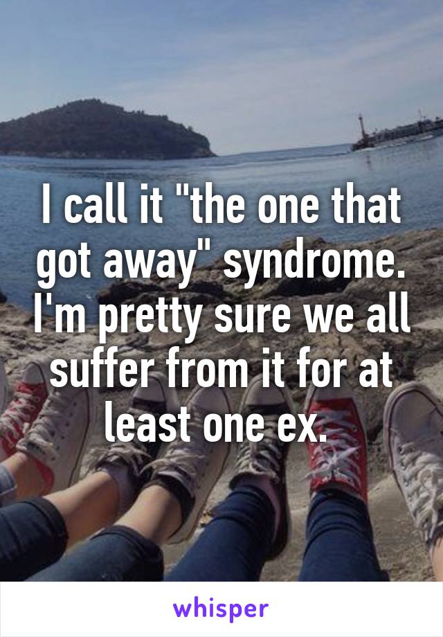 I call it "the one that got away" syndrome. I'm pretty sure we all suffer from it for at least one ex. 