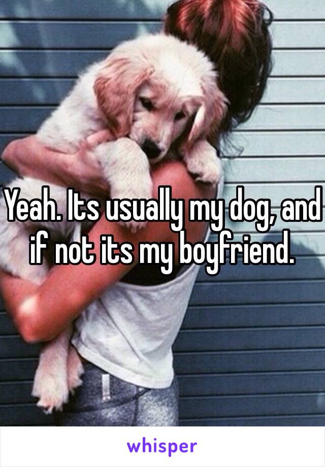Yeah. Its usually my dog, and if not its my boyfriend.