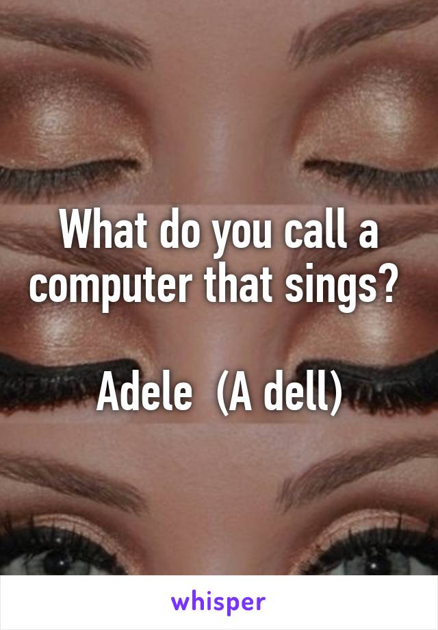 What do you call a computer that sings? 

Adele  (A dell)