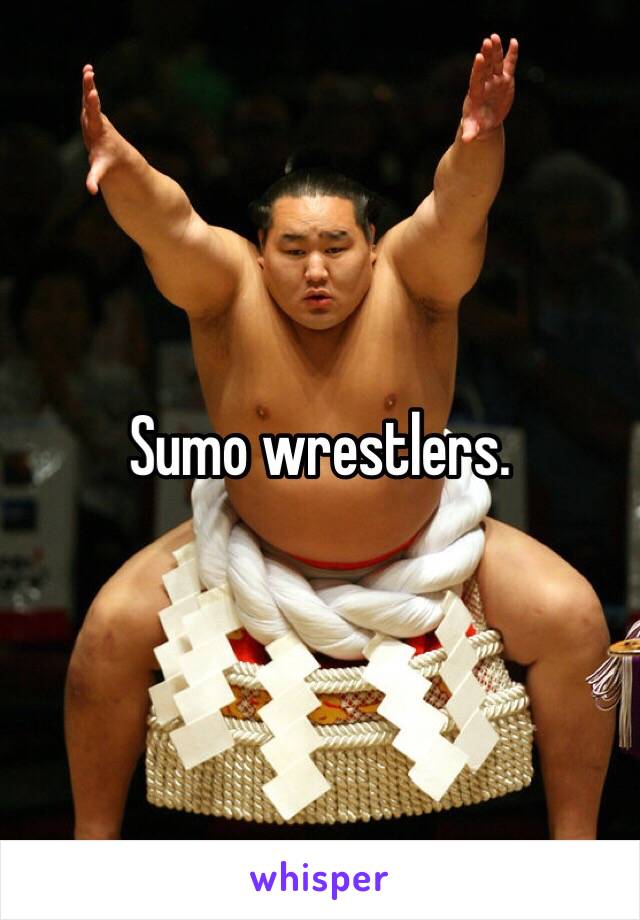 Sumo wrestlers.