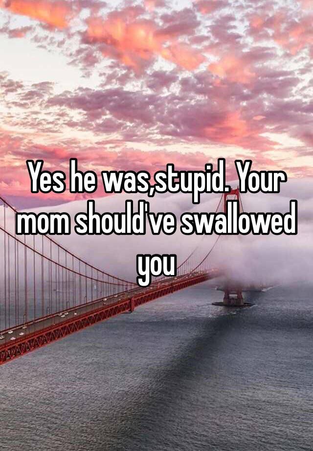 yes-he-was-stupid-your-mom-should-ve-swallowed-you