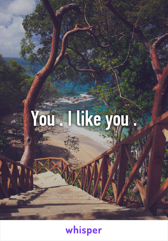 You . I like you .