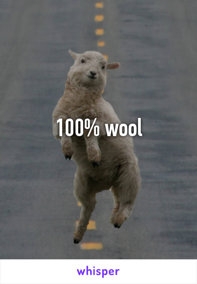 100% wool
