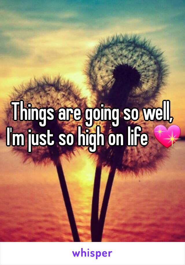 Things are going so well, I'm just so high on life 💖